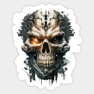 Skull Wild Life Painting Dark Character Spirit Sticker